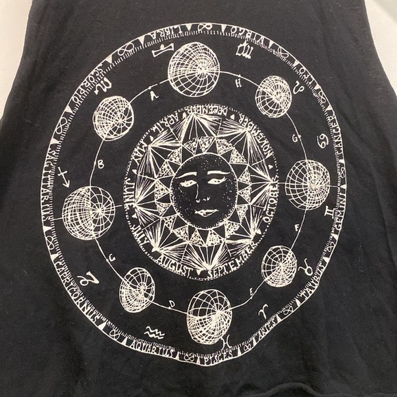 John Galt Black Graphic Astrology Tee Size medium - Picture 2 of 9